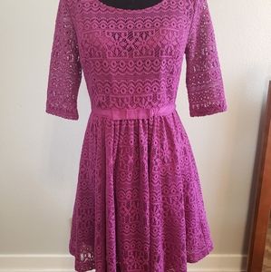 Traci Reese magenta lace dress
